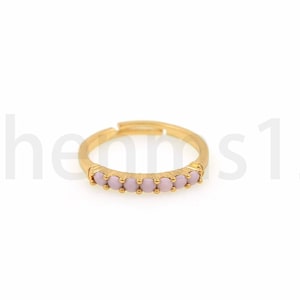 Mircopave CZ Stackable Rings, Gold Open Rings, Thin Rings,Adjustable Rings, 18K Gold Filled Cutout Rings, DIY Jewelry Making Supplies