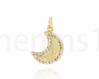 Collana Con Ciondolo Luna Piena In Argento 925 Placcato Oro 18kt - Minimal Geometrica Per Donna, Catena Regolabile - 2
