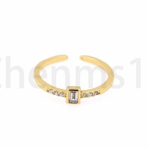 18K Gold Filled Stackable Rings, Thin Rings, Adjustable Rings, Micropavé CZ Statement Rings, Dainty Rings, Handcrafted, Gifts for Her