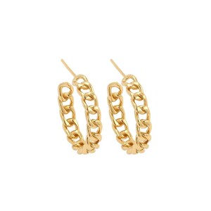 1 pair,Chain Earrings,Thick Earrings, 18K Gold Filled Chunky Earrings, Micropavé CZ Chain Earrings,DIY Jewelry Making Supplies,21.2x24x4.3mm