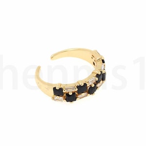 Cienkie Pierścienie, Złote Pierścienie Otwarte, Pierścienie Mircopave CZ Stackable, Regulowane Pierścienie, Pierścienie Wycinane 18K Złotem, Materiały Do Tworzenia Biżuterii DIY