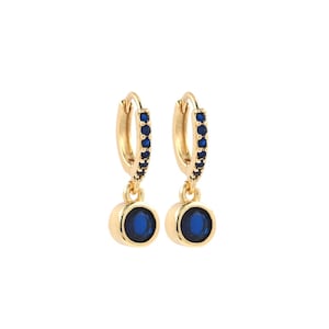 18k Gold Filled Drop Earrings, CZ Earrings, Micropavé CZ Round Earrings, Gold Earrings, DIY Jewelry Making Supplies, 20x12.3x3.4mm