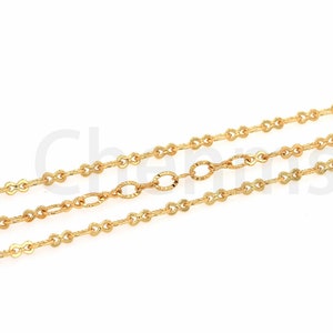 For Making Necklace Bracelets,18K Gold Filled Semi-Finished Chain, Oval Chain, Welded Chain, Nickel Free Hypoallergenic,5mm