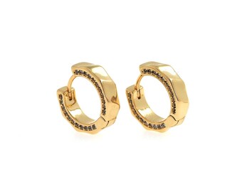 Orecchini A Borchia – Tono Oro – Motivo Stella Marina E Stella – Larghezza 11/16″ – Nuovi Con Etichette