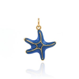 Starfish Pendant, Sea Life Charm, 18K Gold Filled Starfish Charm,Sea Life Pendant, DIY Jewelry Making Supplies,23x17x3.3mm