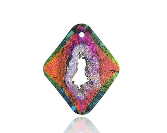 60pcs Crystal Pendant, 6320 Crystal Jewelry , Rhombus Crystal Pendant, Assorted Colors, DIY Jewelry Crystal Accessories