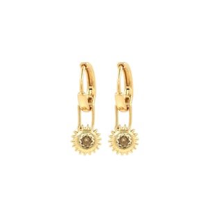 1 Pair, Sunshine Earrings,  18K Gold Filled Sun Earrings, Sunburst Studs, Dainty Earrings, Gift for Her,DIY Jewelry Making Supplies 22.5x2mm