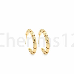Open Hoepel Stud Oorbellen, 18K Goud Gevulde Eenvoudige Ronde Stud Oorbellen, Hoepel Oorbellen, Minimalistische Stud Oorbellen, Hoepel Oorbellen, 24.5mm