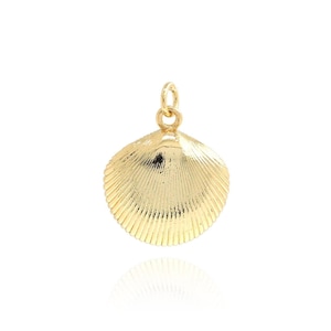 Shell Charm,Beach Pendants,Shell Pendant,Shell Necklace,18K Gold Filled Ocean Jewelry,DIY Jewelry Making Supplies,23.5x18x4.6mm