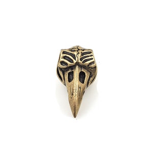 Perline distanziatore avvoltoio antico, perline distanziatore teschio uccello riempito oro 18 carati, perline fauna selvatica, gioielli avvoltoio, forniture di gioielli fai da te, 16,5 * 34,5 * 16 mm