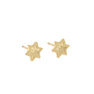 Sierlijke kraakbeen hoepel oorbellen, 18K goud gevulde Polaris oorbellen, Pentagram Stud Oorbellen, ster charme, ster sieraden, 8x8x1.2mm