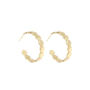 Open Hoop Stud Oorbellen, 18K Gold Filled Sierlijke Ronde Stud Oorbellen, Hoop Oorbellen, Boho Stud Oorbellen, Cadeau voor haar, 30.7x5.5mm