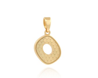 Pendentif rond, collier bague, breloque délicat, pendentif cercle rempli d'or 18 carats, bague pendentif, fournitures pour bijoux à faire soi-même, 19 x 11 x 1,6 mm