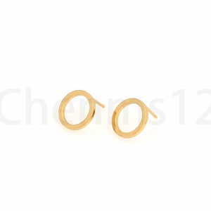 Slanke oorbellen, hoepel oorbellen, Boho oorbellen, 18K goud gevulde ronde oorbellen, Boho charme, DIY sieraden benodigdheden, 14x14x12.5mm