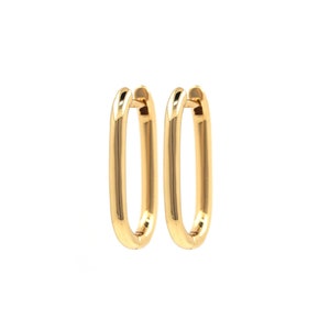18K Gold Filled Earring Charm, Oval Earrings, Pierced Earrings, Rectangular Earrings, Gift For Her, DIY Jewelry Making Supplies, 20x12x2mm
