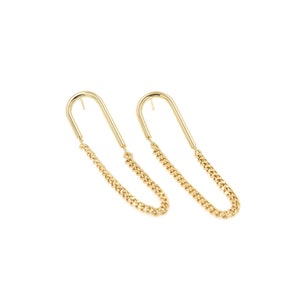 Chain Earrings,18K Gold Filled Leaf Earrings,Tassel Drop Earrings,Micropavé CZ Long Earrings,Gift For Her,DIY Jewelry Supplies,55x12.7x2mm