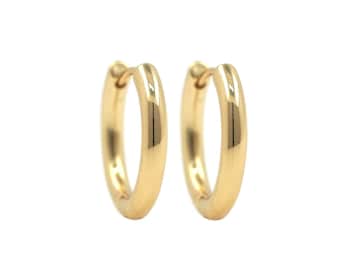 18K Gold Filled Simple Round Stud Earrings, Hoop Earrings, Minimalist Stud Earrings,Hoop Earrings,DIY Jewelry Making Supplies18.4x19.7x2.9mm