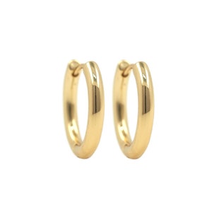 18K Gold Filled Simple Round Stud Earrings, Hoop Earrings, Minimalist Stud Earrings,Hoop Earrings,DIY Jewelry Making Supplies18.4x19.7x2.9mm