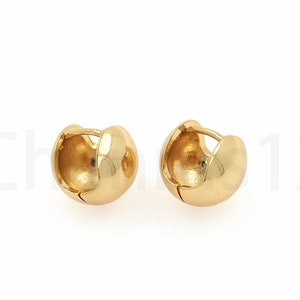 3D Ball Earrings,Gold Earrings, 18K Gold Filled Ball Earrings, Puffed Ball Earrings, Gift For Her, DIY Jewelry Supplies, 11.5x11x10.5mm