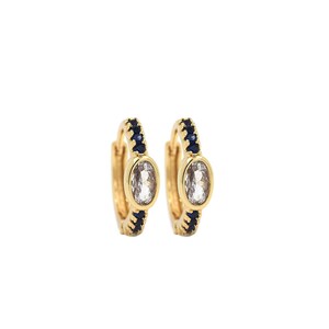 Hoop Earrings,Micropavé CZ Round Earring,18K Gold Filled Pierced Earrings,Oval Zircon Earrings,Gift For Her,DIY Jewelry Supplies,13x14x5mm
