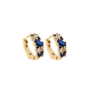 Micropavé CZ doorboorde oorbellen, 18K goud gevulde ronde oorbellen, oorbel charme, cadeau voor haar, doe-het-zelf sieraden maken benodigdheden, 15x13x5mm