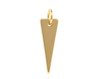 10 Pcs,18K Gold Filled Cross Charm, Triangle Pendant, Religious Pendant, Cross Pendant, Christian Pendant,DIY Jewelry Supplies