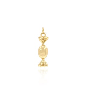 Enamel Candy Pendant, 18K Gold Filled Sweet Charm,Dainty Candy Charm, DIY Jewelry Supplies, 28x7x5.5mm