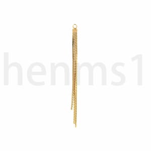 18K Gold Filled Tassel Pendant, 3 Row Chain Length Pendant, Gold Tassel Jewelry, Tassel Necklace, Chain Pendant, DIY Jewelry Supplies, 60mm