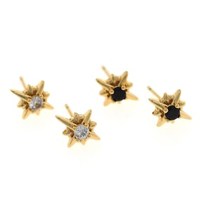 Micropavé CZ Cartilage Hoop Earrings, 18K Gold Filled Polaris Earrings, Zircon Stud Earrings, Star Charm, Star Jewelry, 12x10x3.8mm