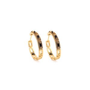 Micropavé CZ Pierced Earrings, 18K Gold Filled Round Earrings,Boho Earrings,Twist Earrins,Gift for Her, DIY Jewelry Supplies,26x26.5x4mm