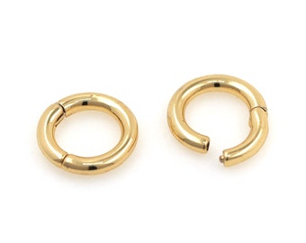 18K Gold Filled Clasp Charm, Line Clasp, Round Clasp,Bracelet Clasp,Necklace Clasp, Carabiner, Hollow Clasp,DIY Jewelry Making Supplies