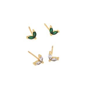 Boucles d’oreilles percées, Charme de fleur, Boucles d’oreilles rondes Micropavé CZ, Boucles d’oreilles de fleurs remplies d’or 18 carats, Fournitures de fabrication de bijoux DIY, 6.3x4.2x4.7mm