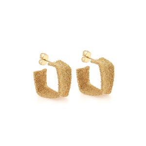 Screws Earrings,Square Earrings,18K Gold Filled Pierced Earrings,Rectangular Earrings,DIY Jewelry Making Supplies,22x21x10mm