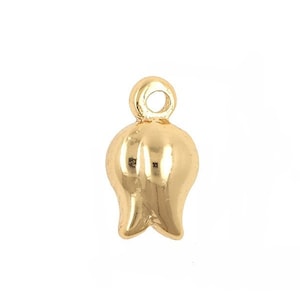 10 pcs,18K Gold Filled Tooth Charm, Dental necklace,Human Tooth Pendant, Tooth Necklace, Gift for Dentist,DIY Jewelry Supplies, 7.4*4mm