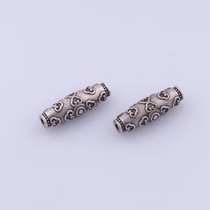 Cylinder Beads,Silver Filled Tube Spacer Beads,Cylinder Beads, DIY Jewelry Supplies,24.7x7.8mm
