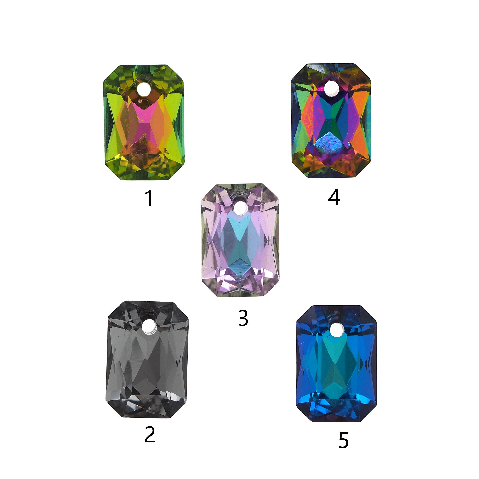 720pcs Crystal 6435 Pendant , Classic Cut Crystal , Rectangular Crystal ...