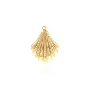 Shell Charm, Shell Pendant, Shell Necklace, 18K Gold Filled Ocean Jewelry, DIY Jewelry Making Supplies, 45x33.5x15.5mm