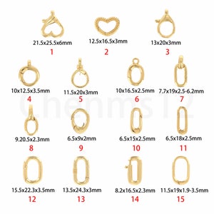 18K Gold Filled Mountaineering Clasp, Gold Clasp, Press Clasp, Oval Clasp, Spring Clasp, DIY Jewelry Accessories Mixed batch
