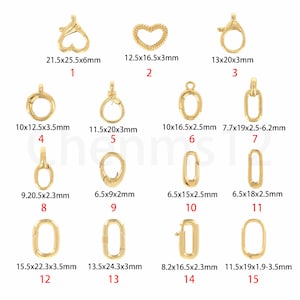 18K Gold Filled Mountaineering Clasp, Gold Clasp, Press Clasp, Oval Clasp, Spring Clasp, DIY Jewelry Accessories Mixed batch