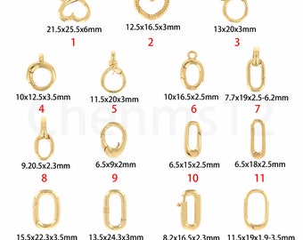 18K Gold Filled Mountaineering Clasp, Gold Clasp, Press Clasp, Oval Clasp, Spring Clasp,  DIY Jewelry Accessories