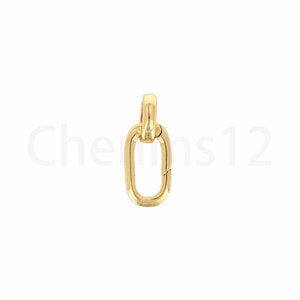 18K Gold Filled Mountaineering Clasp, Gold Clasp, Press Clasp, Oval Clasp, Spring Clasp, DIY Jewelry Accessories image 8