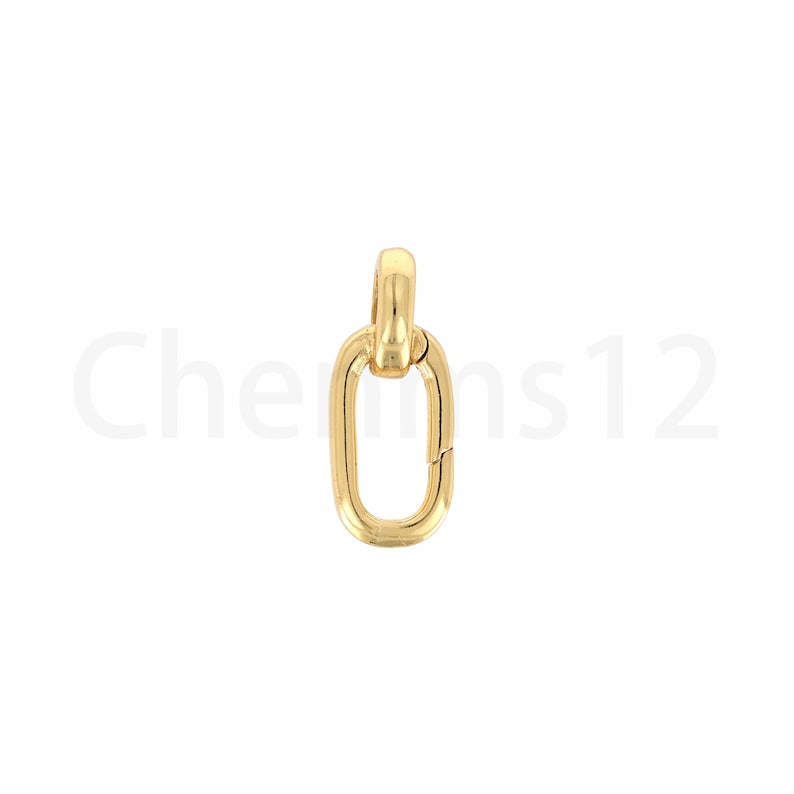 18K Gold Filled Mountaineering Clasp, Gold Clasp, Press Clasp, Oval Clasp, Spring Clasp, DIY Jewelry Accessories image 8