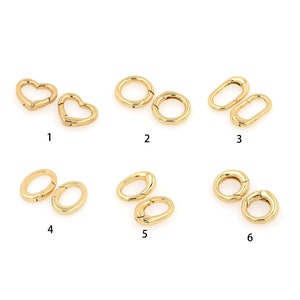18K Gold Filled Mountaineering Watch Clasp, Snap Button, Heart Clasp, Round Clasp, Jewelry Clasp, Spring Clasp, DIY Jewelry Accessories