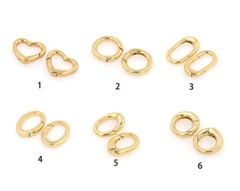 Lot De 18 Mousquetons Ronds à Ressort Pour Fabrication De Bijoux