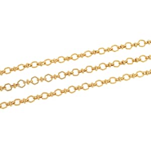 Solder Chain,18K Gold Filled Semi-Finished Chain,Solder Chain,Round Chain,NFickel Free,Hypoallergenic,Making Necklace Bracelet,7.5x1mm
