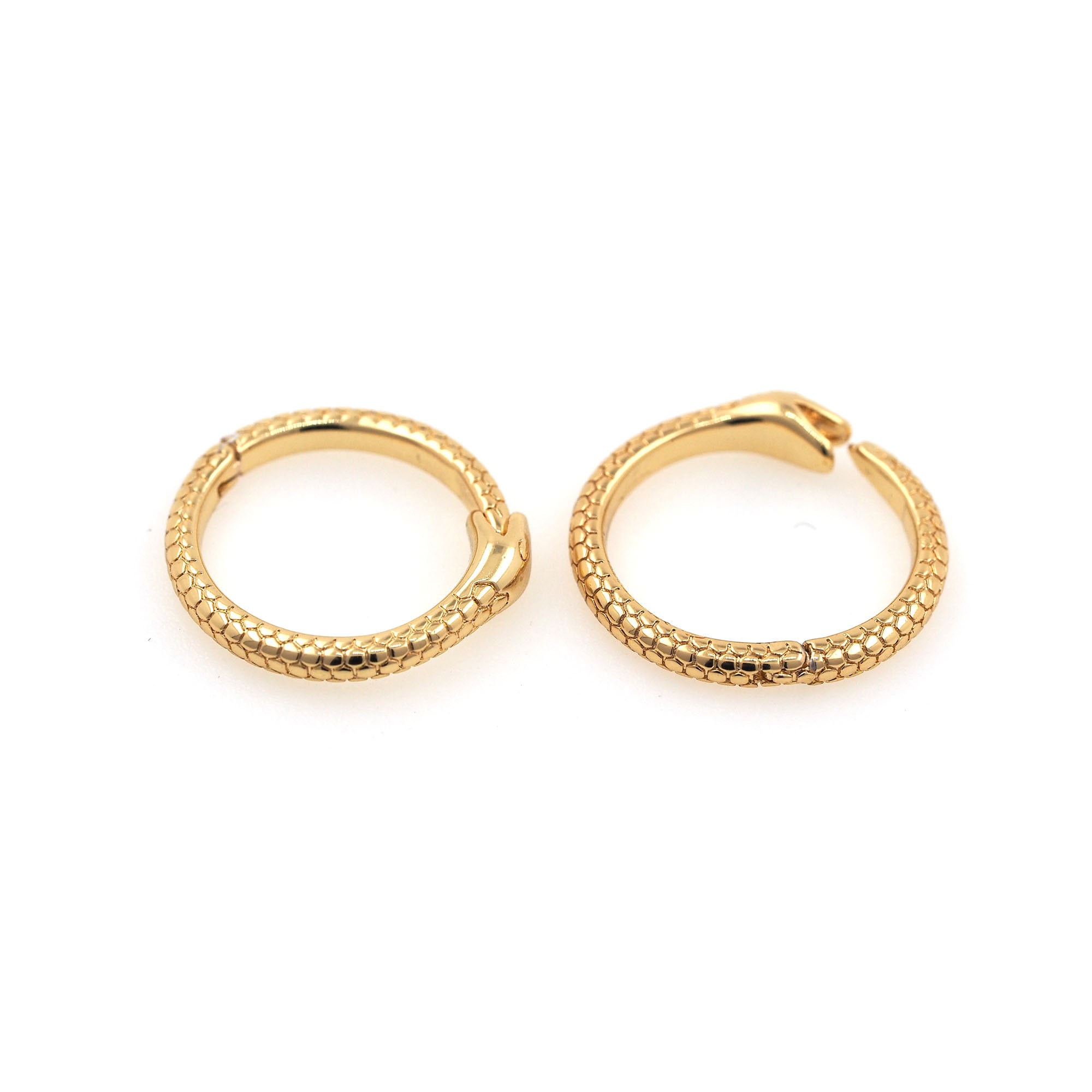 Snake Ring Clasp, Round Clasp,snake Charms,18k Gold Filled Clasp Charm ...