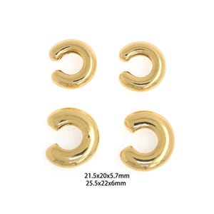 18K Gold Filled Everyday Earrings, Classic Clip Earrings, Thick Bone Clip Earrings, Gift For Her , Chunky Earrings,No Hole Earrings,