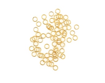 Anelli spaccati in ottone riempito in oro 18 carati, anelli aperti rotondi, anelli aperti sfusi, forniture per la creazione di gioielli fai da te, 3 mm 3,5 mm 4 mm 5 mm 6 mm 7 mm