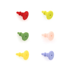 10 piezas, tapones para pendientes, tapones para los oídos de silicona, pendientes para la espalda, tapones para los oídos multicolor, base de pendientes de tachuelas, suministros de joyería de bricolaje, 11x8.5mm