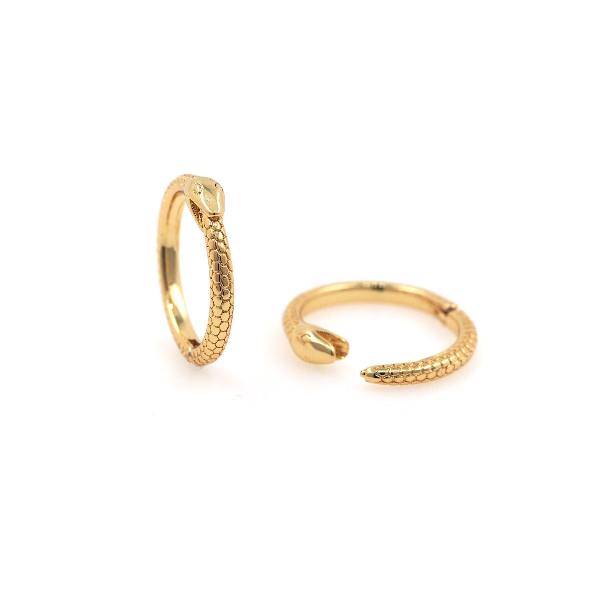 Snake Ring Clasp, Round Clasp,snake Charms,18k Gold Filled Clasp Charm ...